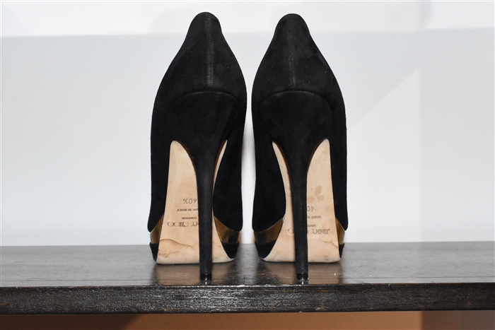 Black Suede Jimmy Choo Pumps, size 10.5