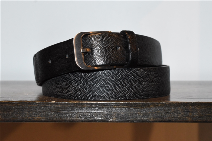 Black Leather Giorgio Armani Belt, size L