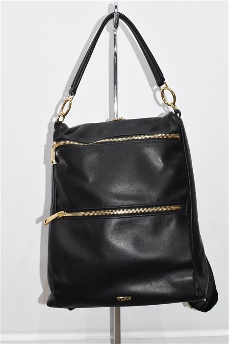 Black Leather Tumi Backpack, size M