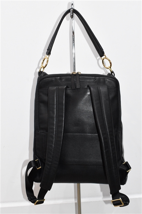 Black Leather Tumi Backpack, size M