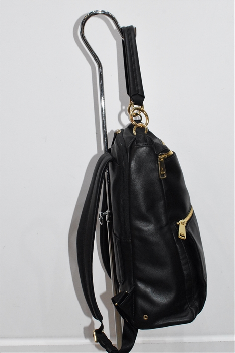 Black Leather Tumi Backpack, size M