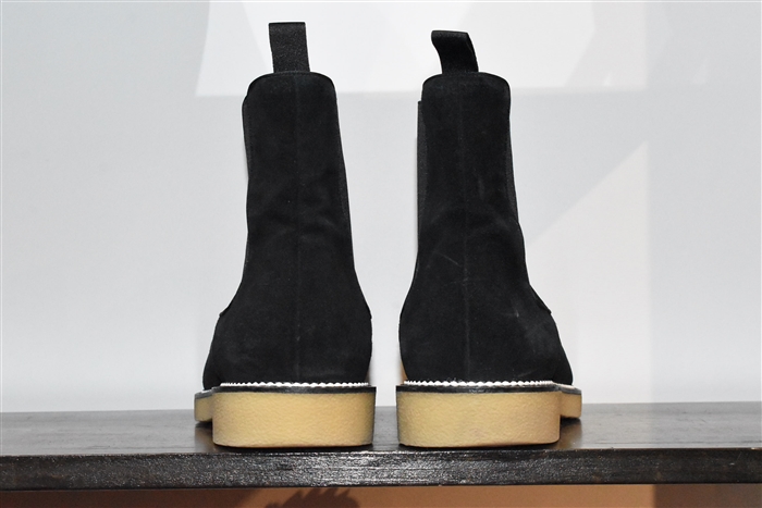 Black Suede Christian Louboutin Chelsea Boots, size 11.5
