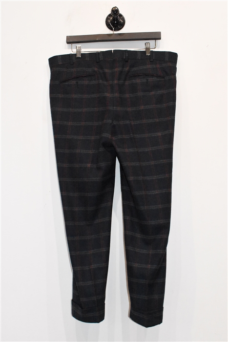 Navy Check Pal Zileri Trousers, size 38