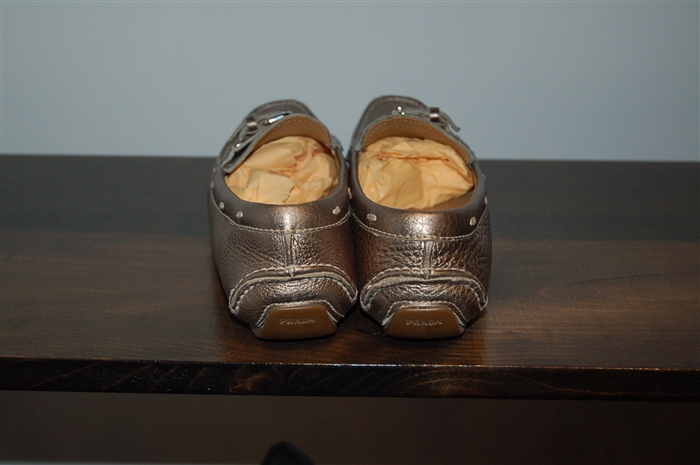Pewter Prada Loafer, size 8