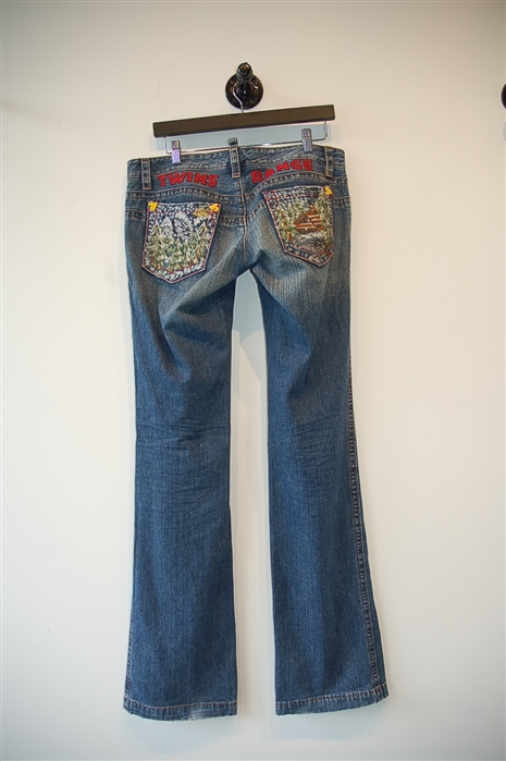 Faded Denim DSquared2 Flare-Leg Jeans, size 32