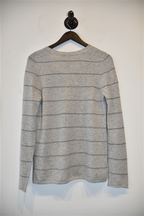 Gray Stripe In Cashmere Cashmere Sweater, size M