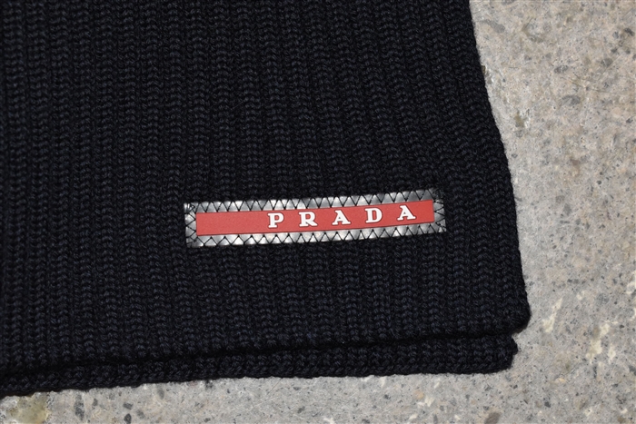 Navy Prada Scarf, size O/S