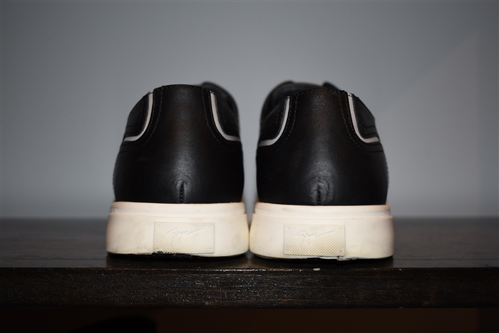 Black & Gold Giuseppe Zanotti Slip-Ons, size 9