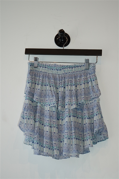 Geometric Love Shack Fancy Ruffle Skirt, size S