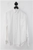 Soft White Loro Piana Button Shirt, size M