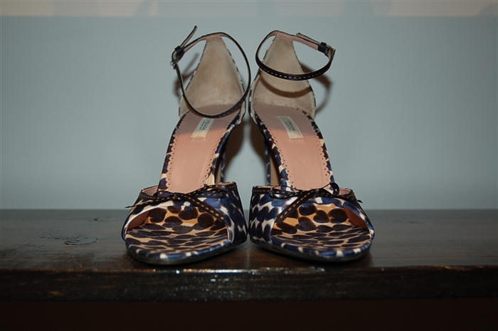 Blue & White Prada Sandal, size 8.5