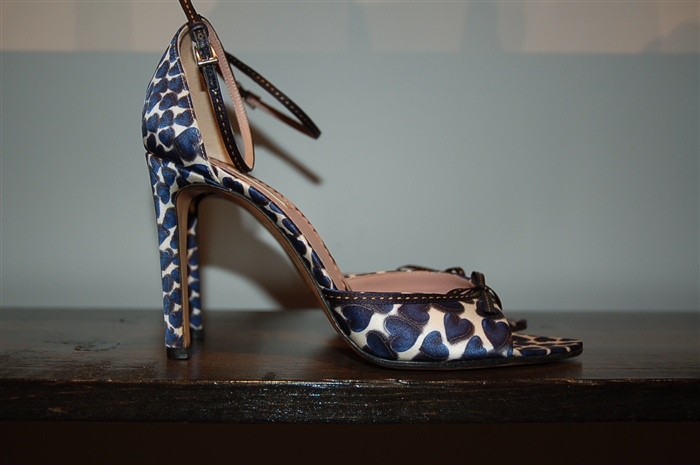 Blue & White Prada Sandal, size 8.5