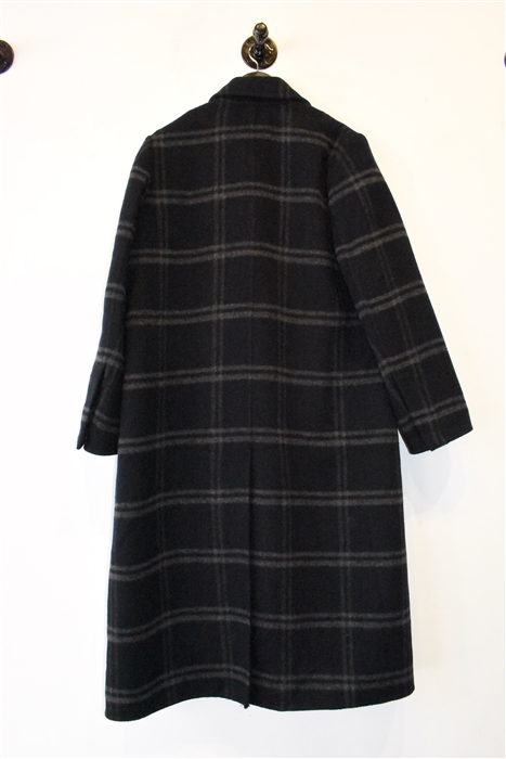 Navy Check Vince Coat, size M