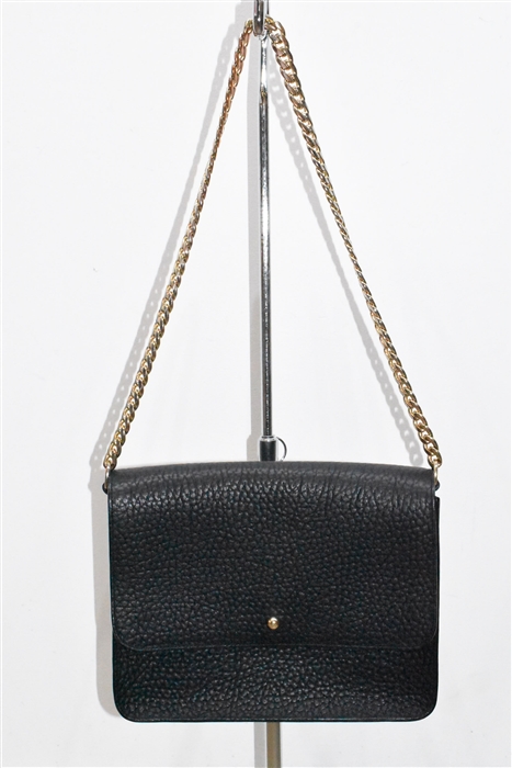 Black Leather A.P.C. Shoulder Bag, size M