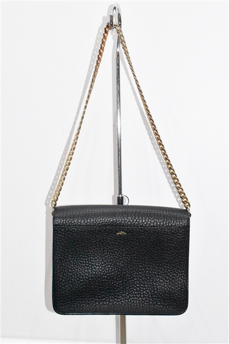Black Leather A.P.C. Shoulder Bag, size M