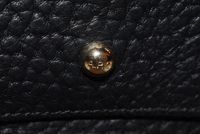 Black Leather A.P.C. Shoulder Bag, size M