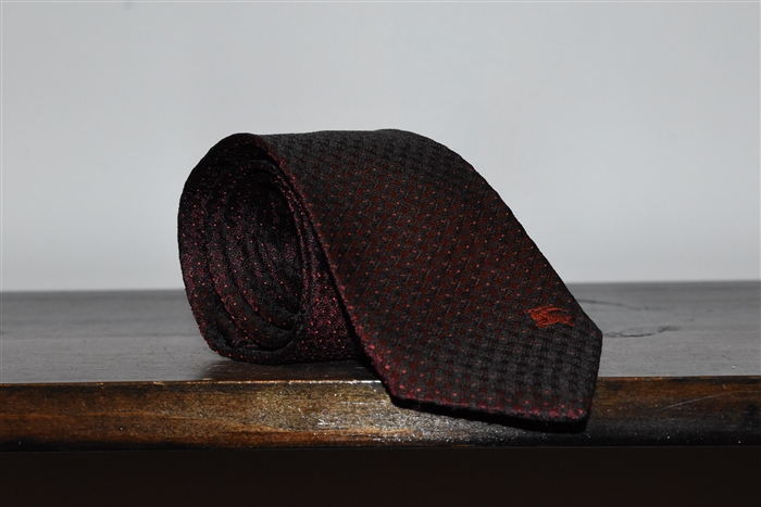 Burgundy Burberry Tie, size O/S