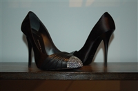 Black Satin Giuseppe Zanotti Pumps, size 7
