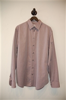 Dusty Lilac Armani Collezioni Button Shirt, size L