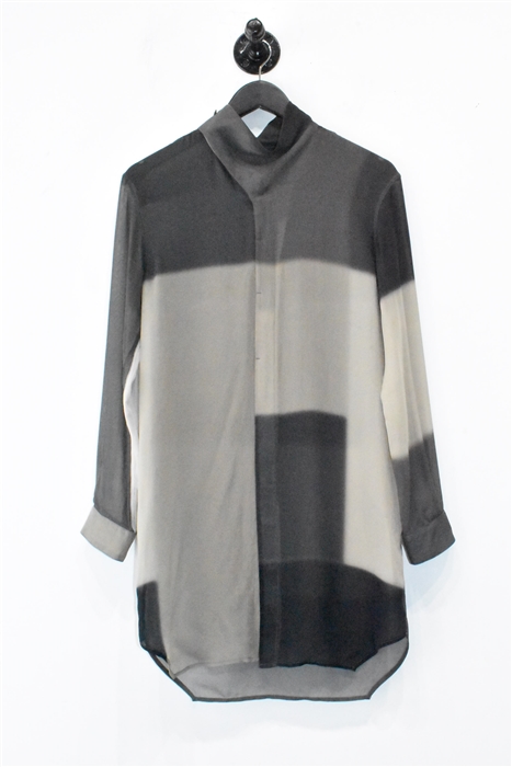 Colour Blocked Rick Owens Silk Shirt, size S