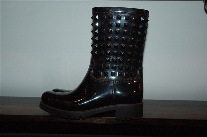 Black Rubber Valentino Rubber Boots, size 8