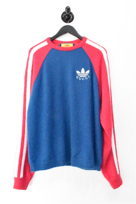 Blue & Red Gucci x Adidas Pullover, size XL