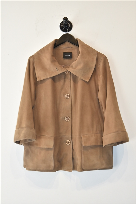 Beige Akris Suede Jacket, size 10