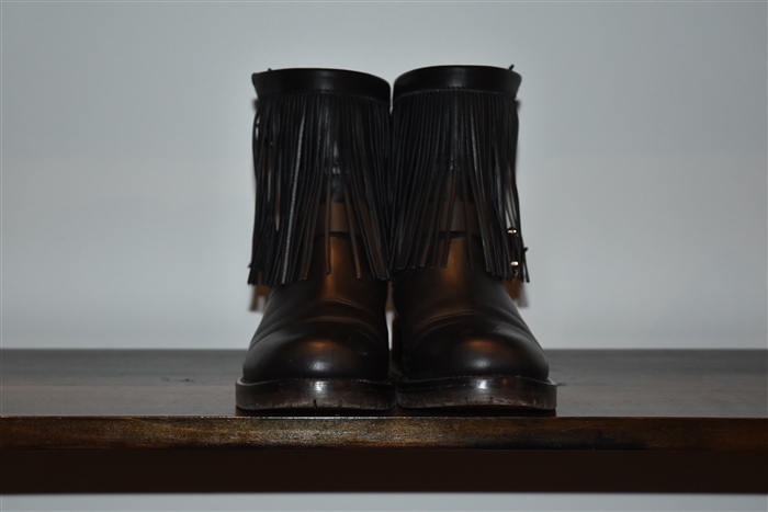 Black Leather Valentino Ankle Boots, size 8