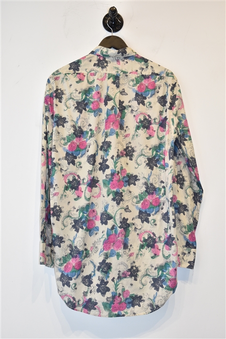 Floral Burberry Button Shirt, size L