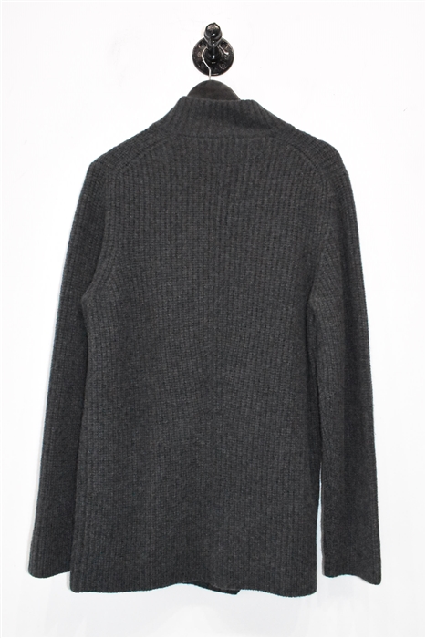 Dark Ash Brunello Cucinelli Cashmere Cardigan, size L
