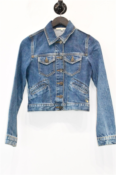 Denim Blue Maje Denim Jacket, size 4