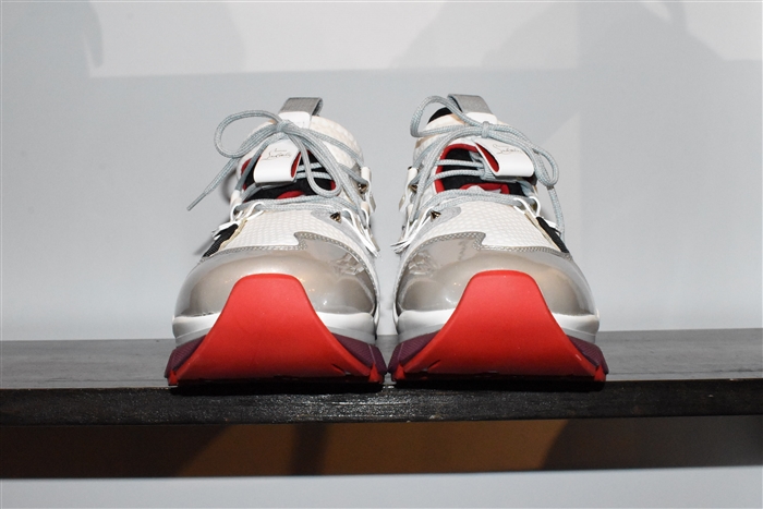 White & Gray Christian Louboutin Sneaker, size 10
