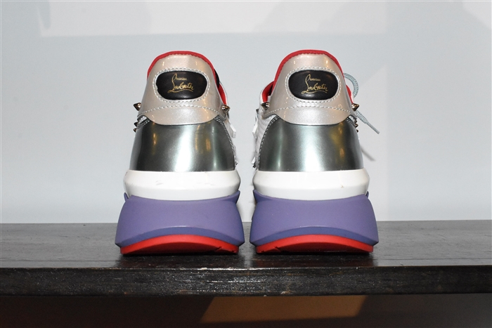 White & Gray Christian Louboutin Sneaker, size 10