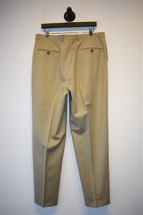 Beige Check Burberry Trousers, size 36