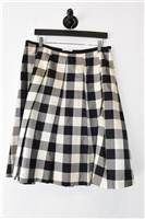 Black & Cream Moschino Pleated Skirt, size 12