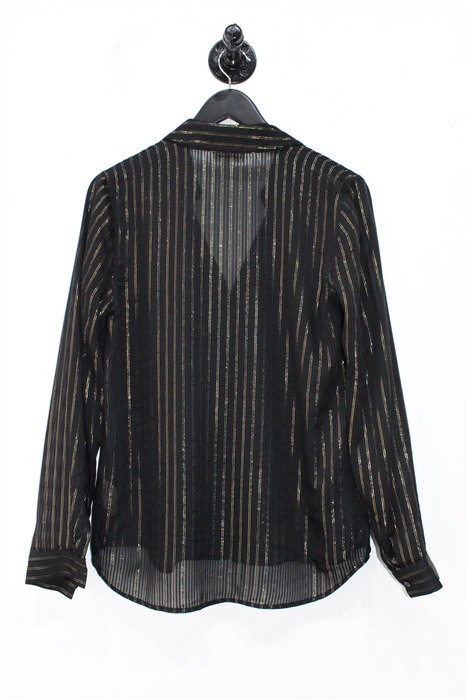 Black Stripe L'Agence Button Shirt, size S