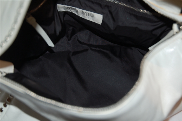 Creamy White Miu Miu Hobo, size M