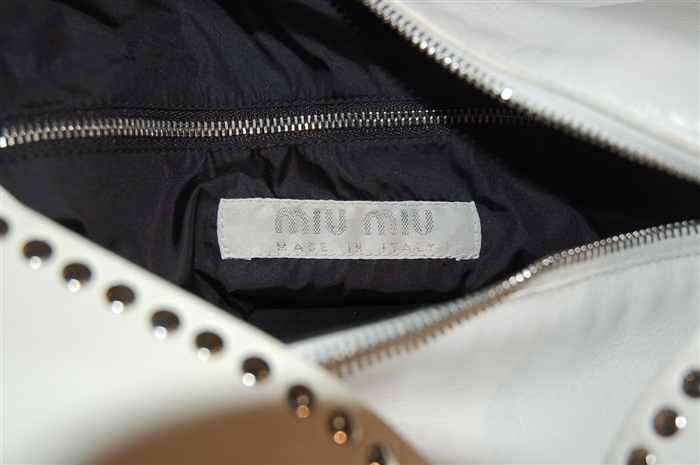 Creamy White Miu Miu Hobo, size M