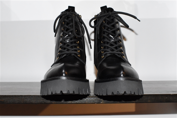 Black Leather Moschino Boots, size 10