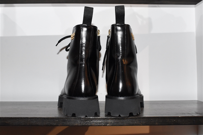 Black Leather Moschino Boots, size 10
