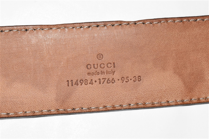 Black Leather Gucci Belt, size XL