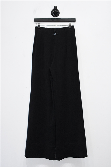Basic Black High Wide-Leg Trousers, size 6