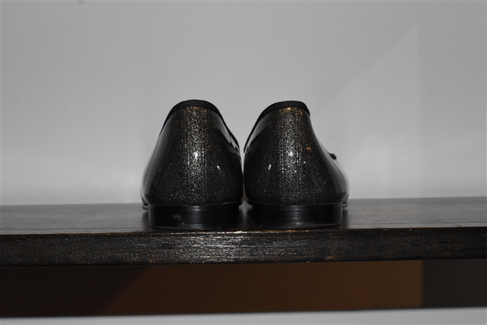 Metallic Silver Chanel Ballet Flats, size 9