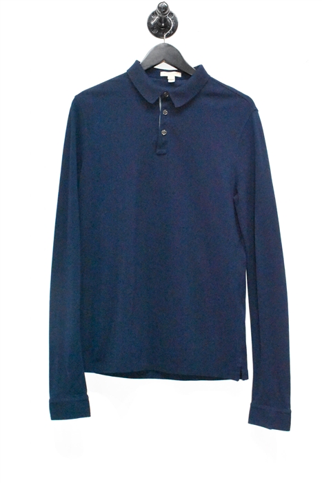 Navy Burberry Polo, size M