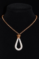 Rose Gold Swarovski Necklace, size O/S