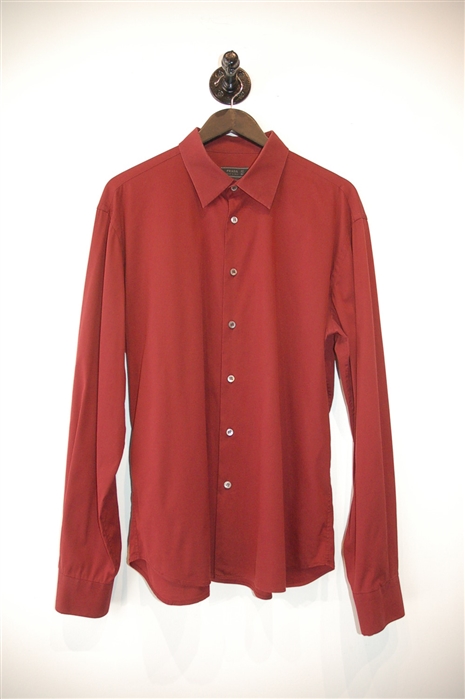 Maroon Prada Button Shirt, size L