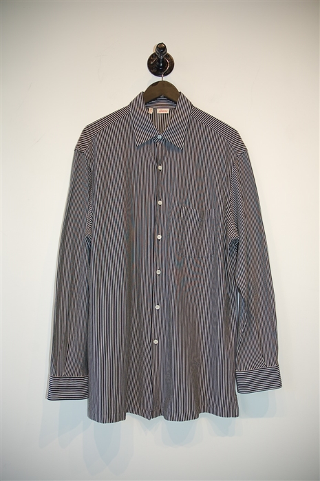 Black & White Brioni Button Shirt, size XL