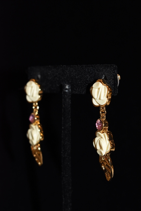 Gold Nina Ricci - Vintage Earrings, size O/S