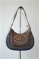 Dark Leather Just Cavalli Shoulder Bag, size S