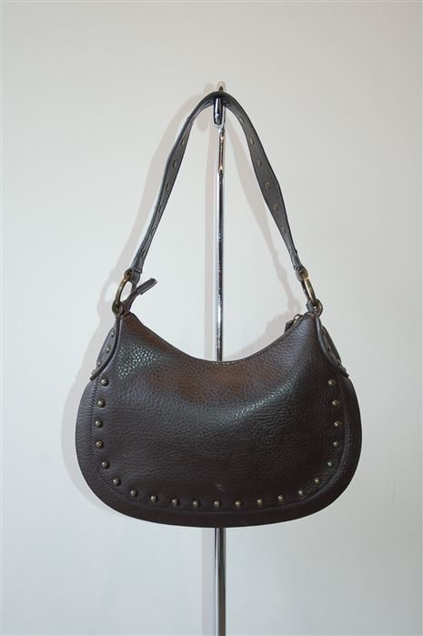 Dark Leather Just Cavalli Shoulder Bag, size S